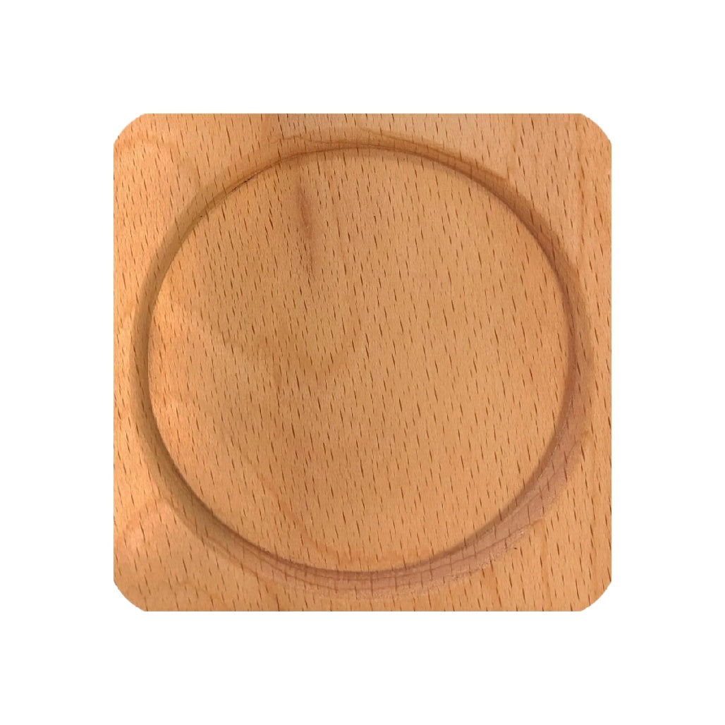 Plateau en bois de hêtre pour service de nourriture - 20 x 20 x 1.5